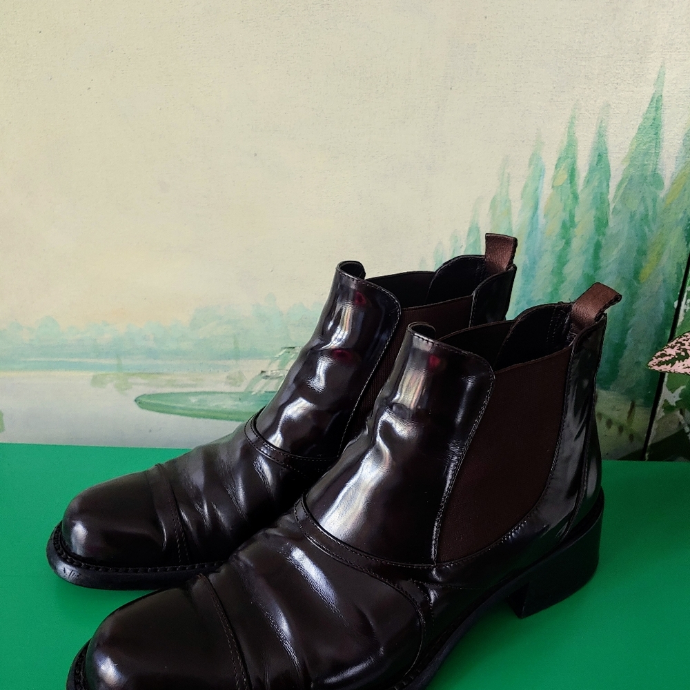 Prada Brown Calf Bootie - Picture 2 of 7